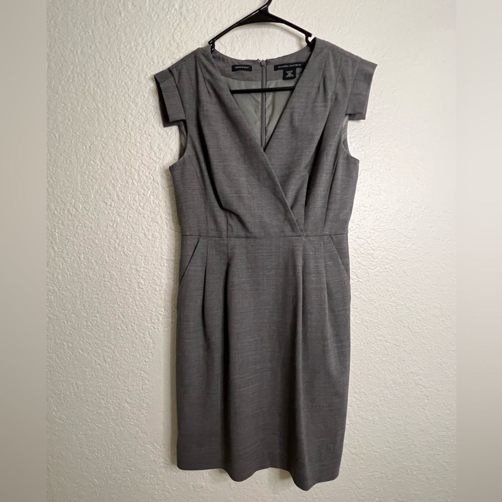 Carine grey virgin wool sheath dress